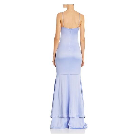 LIKELY Womens Light Blue Spaghetti Strap Full-Length Formal Sheath Dress 6 - Picture 2 of 2